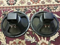Pair of Vintage Rola 12 Speakers 8 Ohms Guitar Amplifier Ribbed Cone