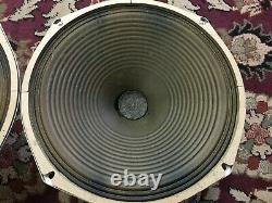 Pair of Vintage Zenith 12 Speakers 6 Ohms Guitar Amplifier Ribbed Cone
