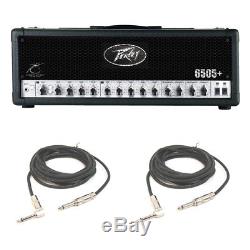 Peavey 6505 Plus Electric Guitar Amplifier 120W Speaker Amp Head 3 EQ & Cables