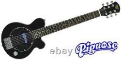 Pignose PGG-200 BK Mini Electric Guitar Black Built-in Amplifier 22 Frets withCase