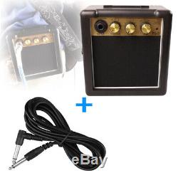Portable Mini Electric Guitar Amplifier Speaker Speakers Amp & 3M Guitar Cable