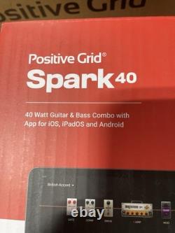 Positive Grid Spark 40W Guitar Combo Amplifier Pearl Edition New