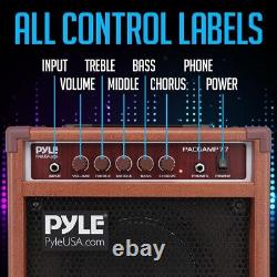 Pyle Portable Electronic Guitar Amplifier 8'' High-Definition Speaker