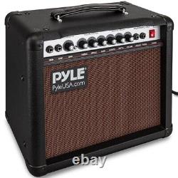 Pyle Portable Electronic Guitar Amplifier-8'' High-Definition Speaker with Bass