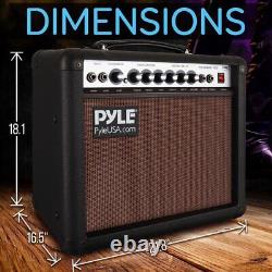 Pyle Portable Electronic Guitar Amplifier-8'' High-Definition Speaker with Bass