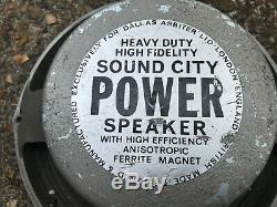 Quartet of vintage Sound City badged Fane 12 speakers for amp guitar