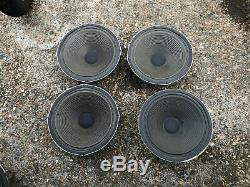 Quartet of vintage Sound City badged Fane 12 speakers for amp guitar