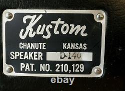 Rare Vintage Kustom Bass Amp Head & Speaker Bottom with 2 JBL D140F Speakers
