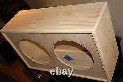 Rawcabs DOVE TAIL JOINT 2x12 empty rear load open back pine speaker cabinet