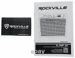 Rockville G-AMP 40 Guitar Amplifier Amp 10 Speaker/Bluetooth/USB/Footswitch+Mic