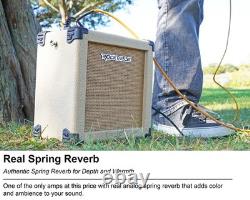 Rockville G-CHARGE 20 BEIGE Rechargeable Guitar Amplifier withReverb+Microphone