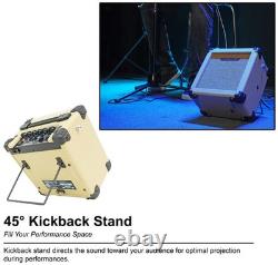 Rockville G-CHARGE 20 BEIGE Rechargeable Guitar Amplifier withReverb+Microphone