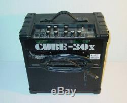 Roland Cube-30X 30 watt Amp with Effects + Guitar Cable / Amplifier Pedal Speaker