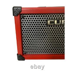 Roland Cube Street Red Battery Powered Stereo Combo Amplifier Used from Japan