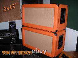 SONSETBEACH ORANGE 2x12 Custom Speaker Cab NEW Un-Loaded