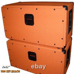 SONSETBEACH ORANGE 2x12 Custom Speaker Cab NEW Un-Loaded