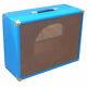 Subz 1x12 Extension Guitar Speaker Cabinet Light Blue With Oxblood Open