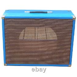 SubZ 1x12 Extension Guitar Speaker Cabinet Light Blue with Oxblood Open