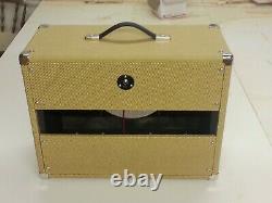 SubZ 1x12 Extension Guitar Speaker Cabinet Tweed Tolex Oxblood Grill Open