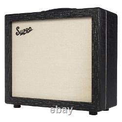 Supro 1732 Royale 1x12 Guitar Amp Extension Speaker Cabinet, Black Scandia