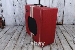 Supro Delta King 12 Electric Guitar Amplifier Scarlett & Creme with Footswitch