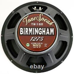 ToneSpeak Birmingham 1275 12 Guitar Speaker / 75 Watt / 8 Ohm with Box