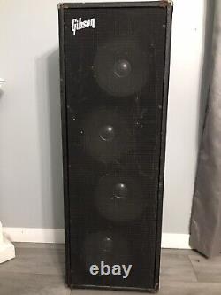 VINTAGE 1960s GIBSON 4x10 SPEAKER CABINET Early 70s GUITAR PA Bass Tolex 4-10