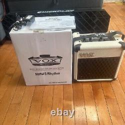 VOX MINI5 Rhythm Pattern Modeling Amplifier Ivory? Battery Powered 6AA for Guitar