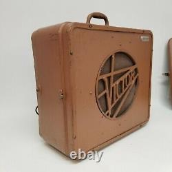 Vintage 1940s VICTOR Speaker and Cabinet for Projector Guitar Amplifier 12 1606