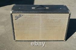 Vintage 1960's Fender BandMaster 2x12 Piggyback Amp Speaker Cabinet Cab Unit