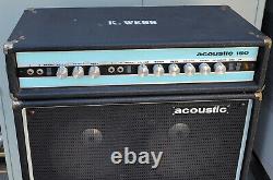 Vintage 1970, 71 Acoustic 150 Guitar Amplifier Head and 610 Speaker Cabinet