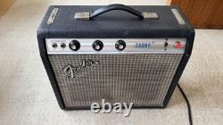 Vintage 1970 Fender Silverface Champ Tube Guitar Amplifier All Original