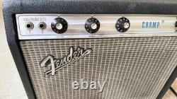 Vintage 1970 Fender Silverface Champ Tube Guitar Amplifier All Original