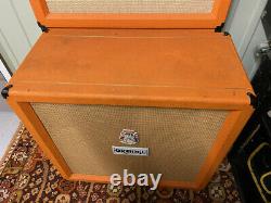 Vintage 1970s 1975 Orange 4x12 Amplifier Cabinet Cab Celestion T1217 G12 Speaker