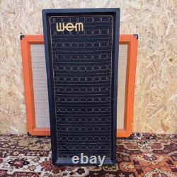 Vintage 1973 WEM 2x12 Guitar Amplifier Speaker Column with Celestion G12S 1970s