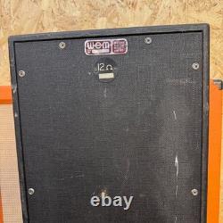 Vintage 1973 WEM 2x12 Guitar Amplifier Speaker Column with Celestion G12S 1970s