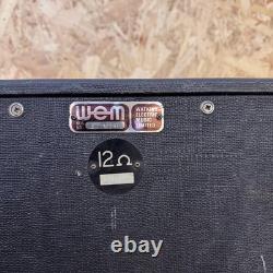 Vintage 1973 WEM 2x12 Guitar Amplifier Speaker Column with Celestion G12S 1970s