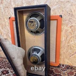 Vintage 1973 WEM 2x12 Guitar Amplifier Speaker Column with Celestion G12S 1970s