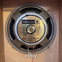 Vintage 1973 WEM 2x12 Guitar Amplifier Speaker Column with Celestion G12S 1970s