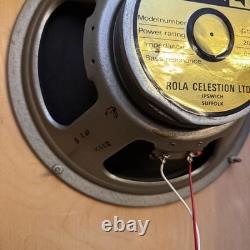 Vintage 1973 WEM 2x12 Guitar Amplifier Speaker Column with Celestion G12S 1970s