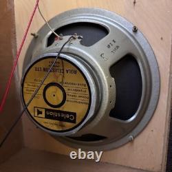 Vintage 1973 WEM 2x12 Guitar Amplifier Speaker Column with Celestion G12S 1970s