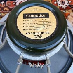Vintage 1975 Celestion G15 G15C 50w 16ohm 15 Greenback Speaker Original 1970s