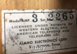Vintage Alamo Model 3 Guitar Amplifier. Refurbed. Comes with original paperwork