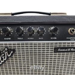 Vintage Fender Sidekick 15 Reverb Guitar Amplifier Made In Taiwan Turns On