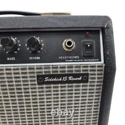 Vintage Fender Sidekick 15 Reverb Guitar Amplifier Made In Taiwan Turns On