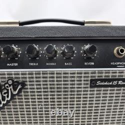 Vintage Fender Sidekick 15 Reverb Guitar Amplifier Made In Taiwan Turns On