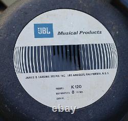 Vintage JBL Model K120 K-120 Guitar Amplifier Amp Speaker 12 8 Ohm RARE