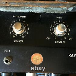 Vintage Kay guitar Amplifier with new Speaker 3 prong plug