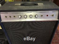 Vintage Lafayette Univox Tube Guitar Combo Amp 2x10 Jensen Speakers