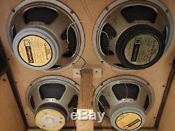 Vintage Marshall 1960B 4x12 speaker cabinet with Rare vintage Celestion G12M-25
